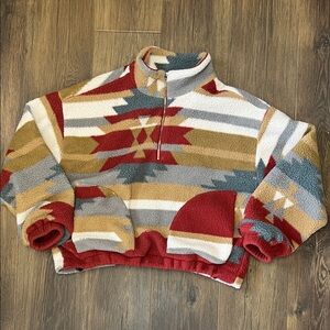 Aztec Fleece/sherpa Pullover